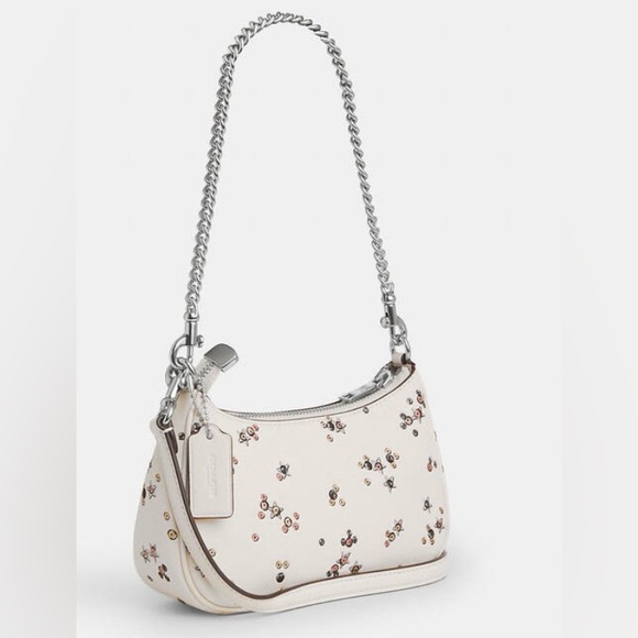 🩵Coach NWT Teri Mini Crossbody With Star Print/ Crossbody/Silver Chain Strap - Picture 2 of 8